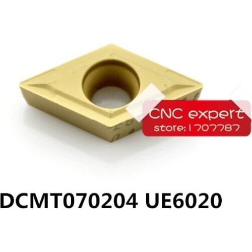 10PCS DCMT070204 UE6020/DCMT070208 UE6020. cutting blade, turning tip,Suitable for SDJCR SDQCR SDNCN SDUCR Series Lathe Tool