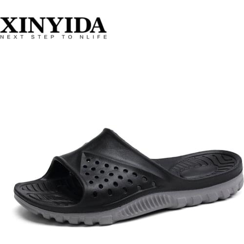 EVA Men Slippers Slip On Breathable Light Summer Slides Fashion Bathroom Men Shoes Water Cool Beach Sandals Men Plus Size 36-49