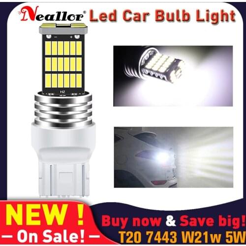 T20 Led Canbus Super Bright 7443 Auto Brake Bulbs On Car Back Up Turn Signal Lamps Reverse Lights For Vw Peugeot 206 307 208 308