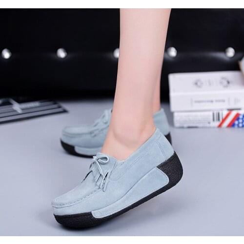 Shoes Woman Fashion Women Shoes Lace-up Ladies Platform Shoe 2019 Women Flats Comfort Female Walking Shoes Plus Size