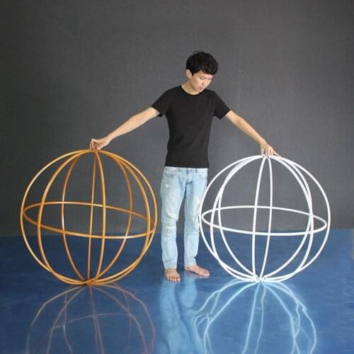 Iron Round Mars fold Ball Hanging Telescopic Iron Ball Wedding background Decoration props Window Stage Decoration hanging ball