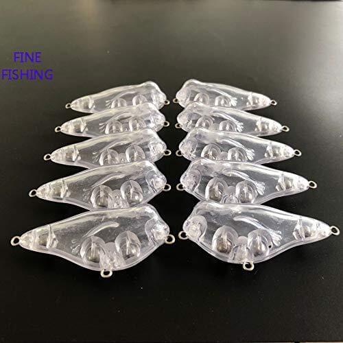 10pcs Unpainted Crank Bait Fishing Body 65mm 7.8g Blank Lures Free eyes 8278