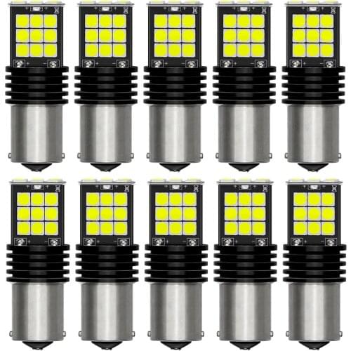 10pcs Signal Lamp P21w Led Ba15s 1156 Py21w Bau15s Bulb 3157 T25 T20 7443 Canbus 1157 Led Bay15d P21/5w Turn Brake Backup Light