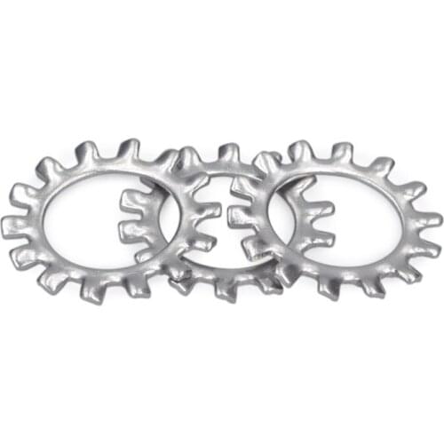 1000pcs DIN6797A M3 M4 M5 M6 M8 M10 304 Stainless Steel Washer External Teeth anti slip loose gasket Lock Washers GB862.1