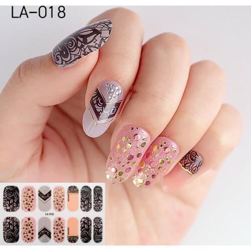 14pcs/sheet Nail Sticker Full Cover Sticker Wraps Decorations DIY Manicure Slider Nail Vinyls Nails Decals Manicure Art