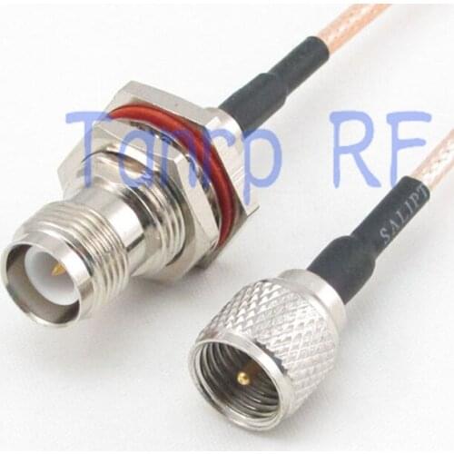 15CM Pigtail coaxial jumper cable RG316 extension cord 6inch mini UHF male plug to RP TNC female jack RF adapter connector