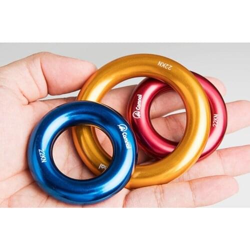 2pcs Aluminum Rappel Ring O-Ring 22KN Rappel Rings Mountaineering Rescue Belay Connector for Rock Climbing Arborist Hammocks