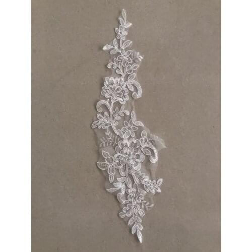 Applique For Wedding French Chantilly lace fabric Bridal Lace Fabric DIY kid dress shirt skirt accessory Sell BY 1 PCS 1 Lot