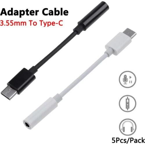 Type C To 3.5mm Jack Earphone Audio Aux Cable For Macbook Xiaomi Huawei OnePlus Type C to 3.55 mm Headphones Adapter Accessories