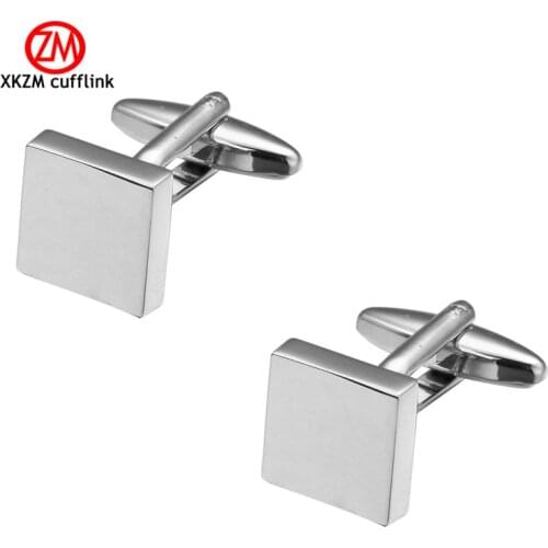 Brand silvery Square Cufflinks High Quality for Mens Shirt Wedding Party Cuff Links The Bake Lacquer Cuff Button Accessories