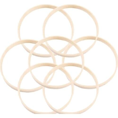 10Pcs Wooden Bamboo Dreamcatcher Rings Hoops Round Hoops Macrame Rings for Dream Catcher DIY Craft 27cm