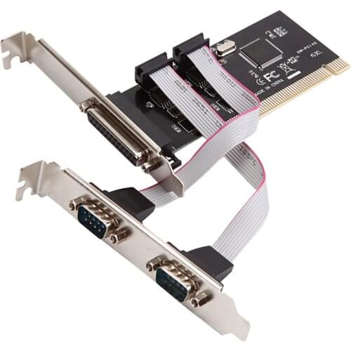 Great-Q PCI to 2 port Serial 1 port parallel Card RS-232 RS232 Desktop Port pci riser Card Expansion Card Chip TX382
