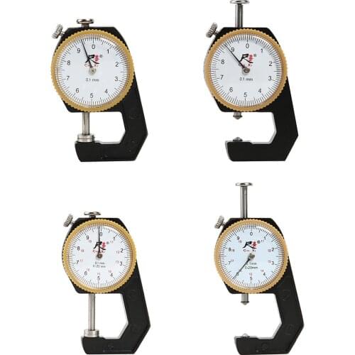 DIY Measuring Tools Dial Thickness Gauge for Leather Paper Steel 0-10mm/0-20mm Leather Paper Thickness Meter Tester
