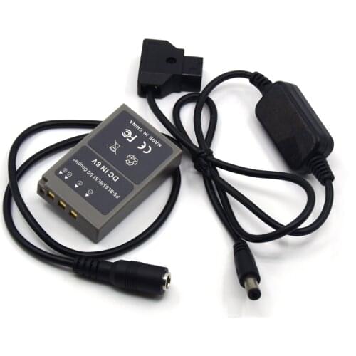 D-Tap Charger Cable 8V+PS-BLS-5 BLS5 Dummy Battery for Olympus PEN E-PL7 E-PL5 E-PM2 Stylus 1 1s OM-D E-M10 E-M10 Mark II III