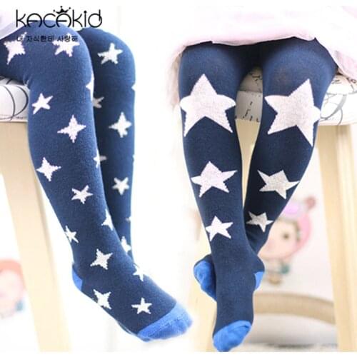 Kacakid Spring Summer Autumn Kids Girls Stocking Patyhose Cute Cotton Baby Girls Tights 1-7 Years