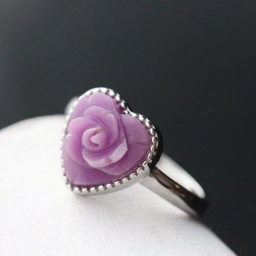 925 silver inlaid natural fortune pavilion ziyun mother silver ring love roses offered 925 sterling silver openings