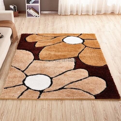 Thick Stretch Silk Bright Silk Pattern Carpet Modern Minimalist Living Room Coffee Table Carpet