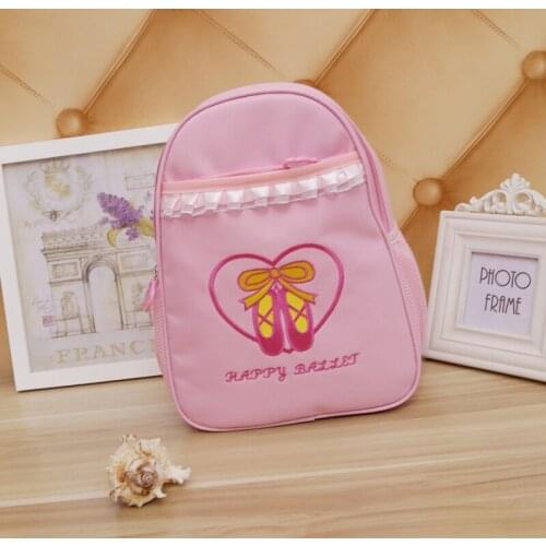 Cute Kids Pink Lace Ballet Dance Bag Children Dance Bags For Ballet Cute Backpack Ballet Bags Girls Dancing Bag Ballerina Bags