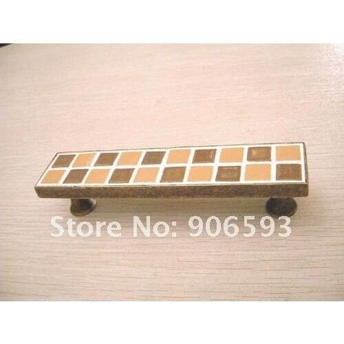 12pcs lot free shipping Coffee mosaic furniture handles