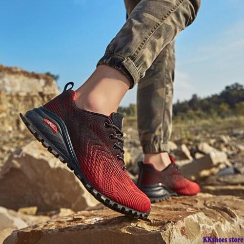 Shoes Man Trekking Mountain Climbing Shoes Backpacking Non-slip Trail Hiking Sneakers Waterproof Camping Travel Shoes Men