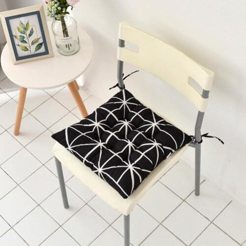 40x40cm Soft Square Stripe Seat Home Office Tie on Chair Cushion Car Pad Pillow