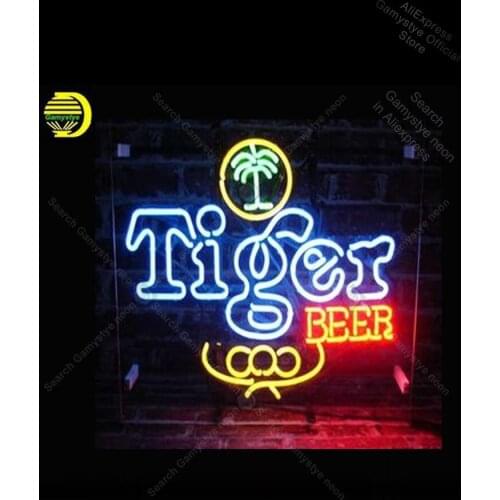 Neon sign For Tiger Beer Neon Bulb sign store display Iconic ub Handcraft Lamp Neon Teaches Pacma Glass Display Boards Nail Sign