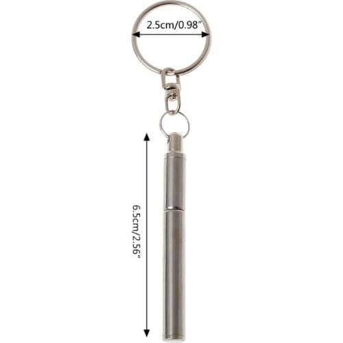 2021 New Portable Stainless Steel Telescopic Ballpoint Pen Metal Key Ring Keychain Tools