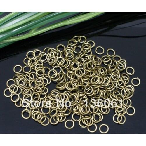 Wholesale Fashion Vintage Bronze Charms Open Jump Rings 5mm DIY For Bracelet Necklace Jewelry Making Findings1000pcs Z826