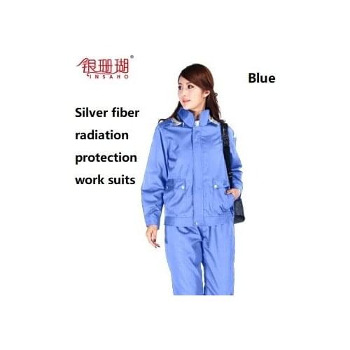 Genuine INSAHO Shielding efficiency 55DB silver fiber EMF radiation shielding overalls,for computer/control room,welder,lab etc