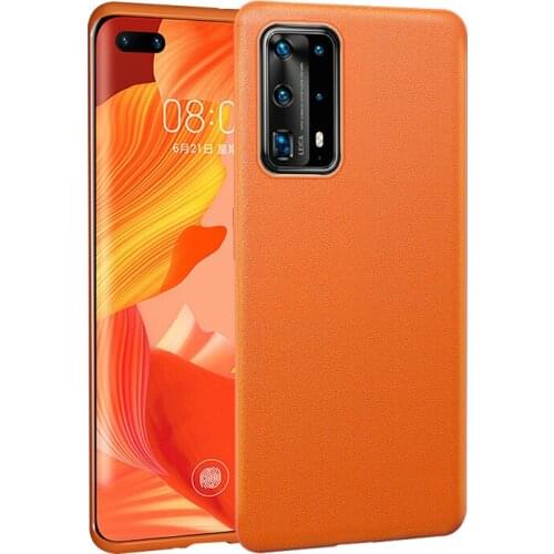 Original Cowhide Leather Mobile Phone Case For Huawei P40 P40 Pro 360 Full Protective Cover For Hawei P40Pro Luxury Business