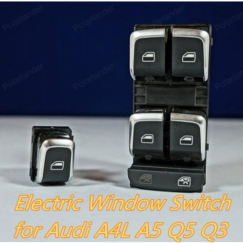 Polarlander Electric Window Switch Window Lifting Switch for A/udi A4L A5 Q5 Q3 8K0959851 8K0959855 Left Front Door Master