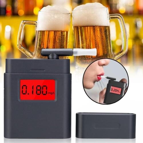 Portable LCD Digital Display Alcohol Drive Breath Tester Breathalyzer Detector 7.7cm x 5.6cm x 1.4cm