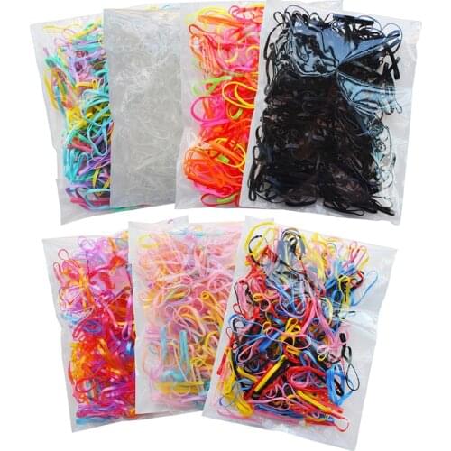 2 CM Transparent Clear White Black Colorful Rubber Bands Rope TPU Ponytail Holder Tie Gum High Elastic Hair Bands For Girls