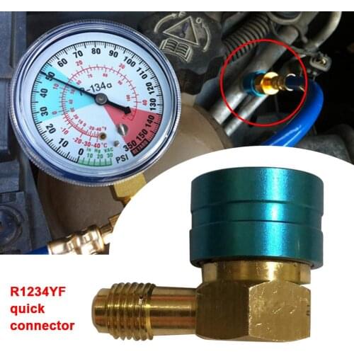 R1234YF Automotive Air Conditioning Refrigerant Plus Fluoride Quick Connector Simple Liquid Connection Nozzle QC1234L13LS Alumin