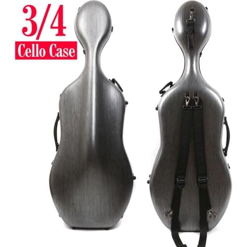 Advanced Blue 3/4 Cello Hard Case/Box Carbon Fiber Composite Strong Light