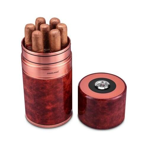 Cigar tube travel portable moisturizing tube 7pcs large capacity with thermometer accessories