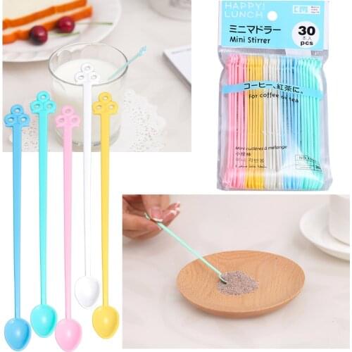 30Piece Mini Candy-colored Cute Dispensing Spoon Jewelry Tool Resin Silicone Mold Tools Stirring Stick