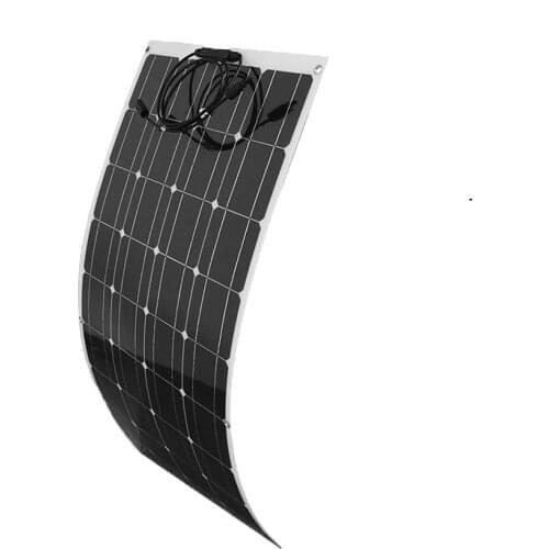 Solar Cell Solar Panel 100W 12V Photovoltaic Semi Flexible Type For Camping, Outdoor RV Boat Usage