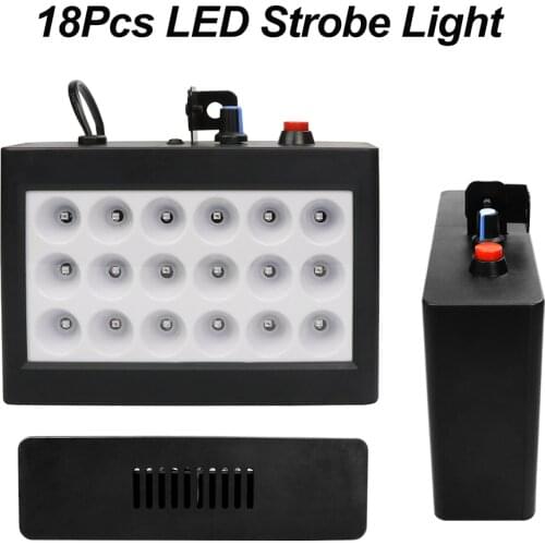 18PCS LED Strobe Light Sound Control Remote Family Dyeing Flash Disco Stage Night Club Holiday Party Atmosphere Effect RGB Lamp