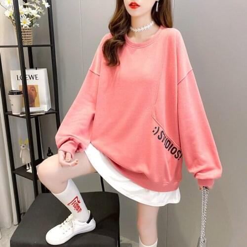 Autumn winter Women O-Neck sweatshirt for teen girls oversize anime sweater long sleeve jumper vintage Pullover Woman clothes