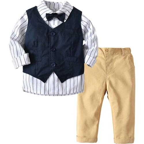 Tem Doger Autumn Boy Costume Kids Casual Cotton Clothes Set Fashion Long Sleeve Blouse Trousers 2Pcs Suit Childrens Wear Outfits