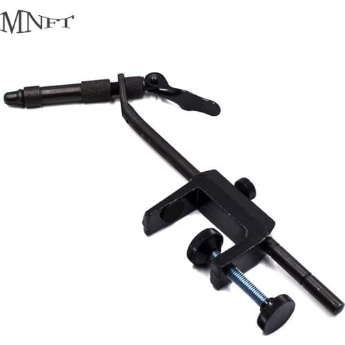 MNFT 1Pcs Matte Black Iron Rotary C-Clamp Fly Tying Vise Fly Tying Fishing Beginner Travellers Fly Hook Tool