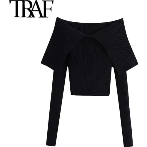 TRAF Women's V-Neck Pullovers