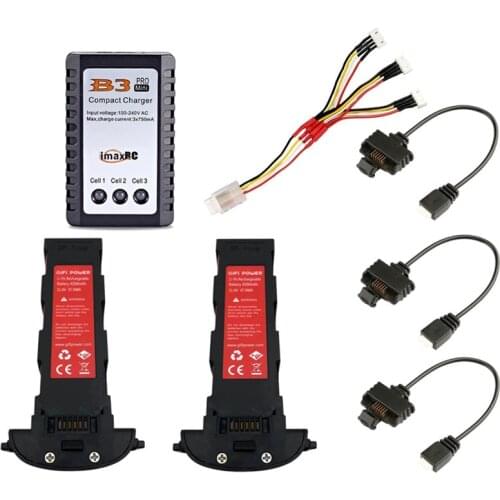 Upgrade 11.4v 4200mAh Battery Charger Sets for Hubsan H117S Zino GPS RC FPV Racing Camera Drones Quadcopter Parts 11.4V Battery