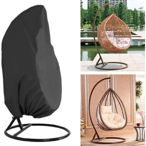 Outdoor Rocking Chair Protection Cover Garden Swing Waterproof Cover 210D Black Oxford Cloth Furtinure Cover