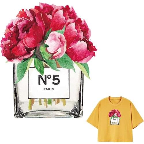 Woman Girl Flower Applique Transfers Washable New Print On T-Shirt Diy Accessory Clothes Decoration Clothing Badges Patches