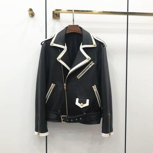 2021 Woman Coats Natural 100% Sheepskin Leather Jackets Female Windbreaker Sheepskin Leather Overcoat H721