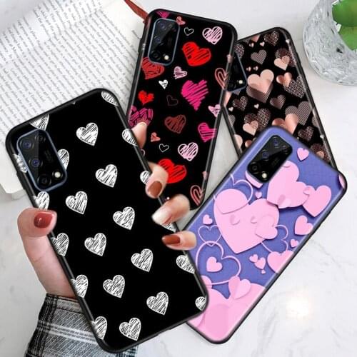 Animal Cute Love Heart For Realme V15 X50 X7 X3 superzoom X2 C17 C11 C3 7i 7 6i 6S 6 5 Narzo 20 5G Pro Soft Phone Case