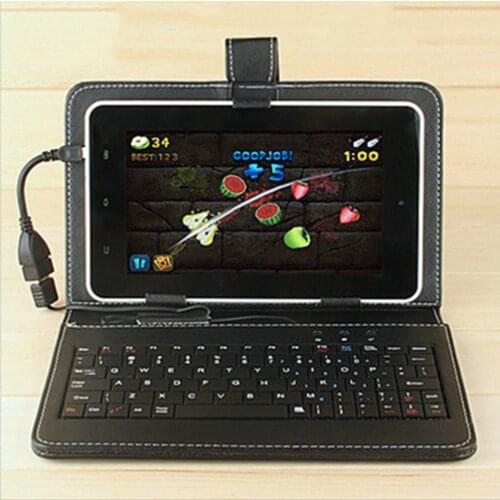 10.1 Inch Imitation Leather Case Cover with USB Keyboard for Android Windows Tablets