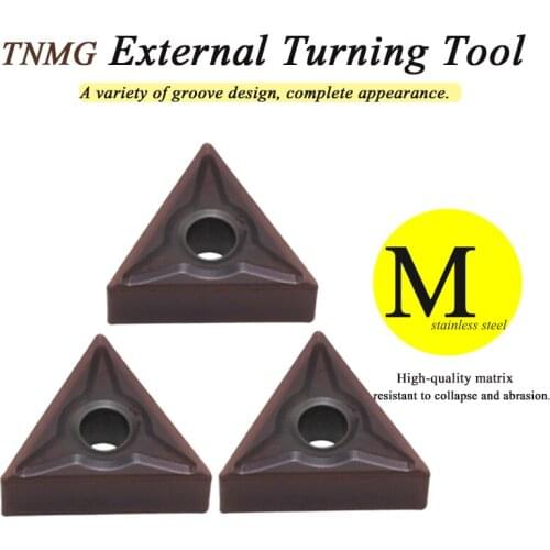 10pcs TNMG160404 EM MP1125 External Turning Tools High Quality Lathe CNC Tools TNMG 160404 EM Carbide Insert For Stainless Steel